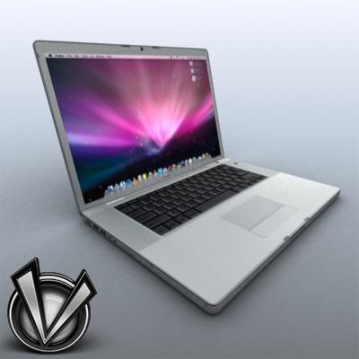 3D Model of Low-Poly, Game-Ready MacBookPro 17' - 3D Render 4